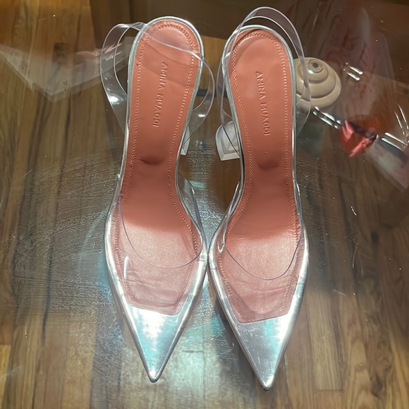Amina muaddi Holli glass Slings size 37 in women’s